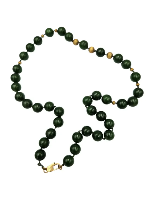 Κολιέ με jade και χρυσό 14K vintage - Image 3