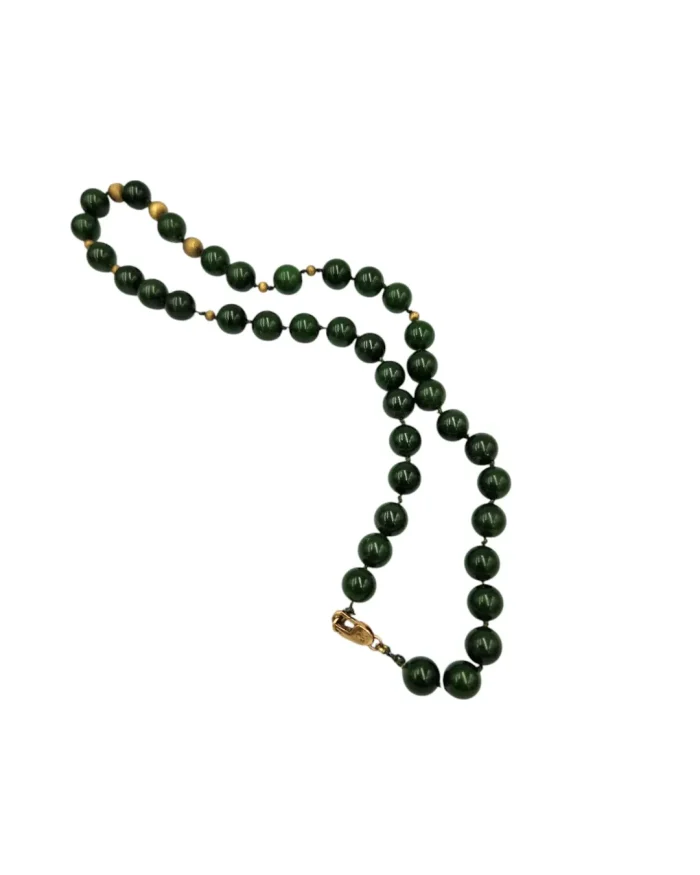 Κολιέ με jade και χρυσό 14K vintage - Image 4