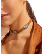 Κολιέ choker δερμάτινο boho