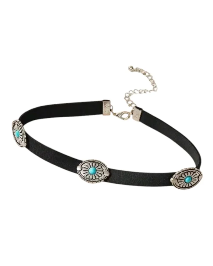 Κολιέ choker δερμάτινο boho - Image 4