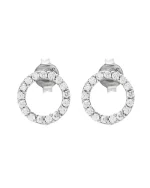 Σκουλαρίκια ασημένια με ζιργκόν - Image 3