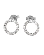 Σκουλαρίκια ασημένια με ζιργκόν