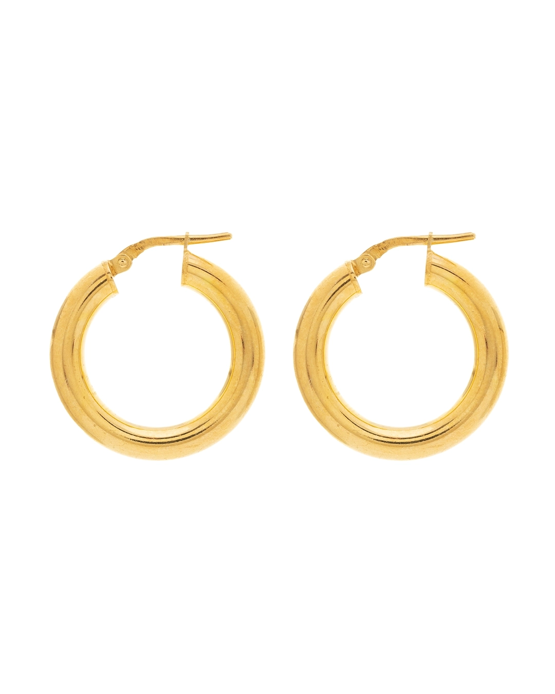 AN22251b Σκουλαρίκια κρίκοι ασημένια-επιχρυσωμένα - Image 1