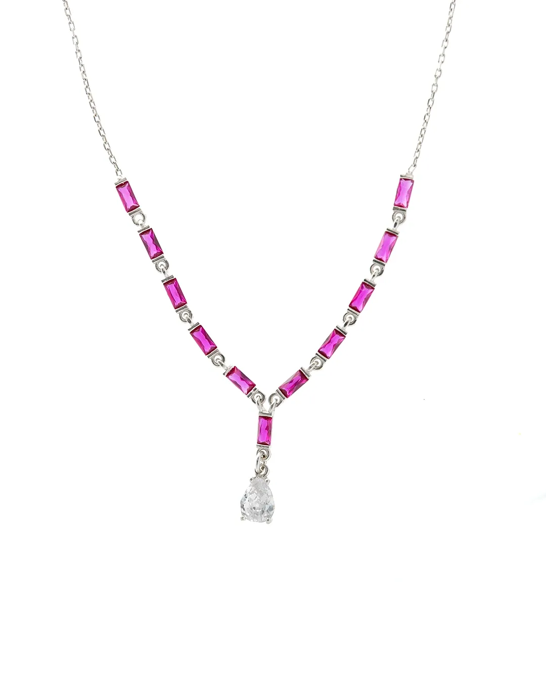 AN22279b.webp Κολιέ ασημένιο με ζιργκόν - Image 1