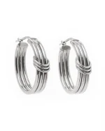 Σκουλαρίκια κρίκοι ασημένιοι