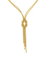 Κολιέ ασημένιο-επιχρυσωμένο mesh