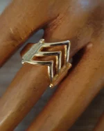 Δαχτυλίδι χειροποίητο επίχρυσο - Image 2