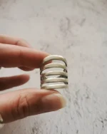 Δαχτυλίδι χειροποίητο επάργυρο ethnic boho statement