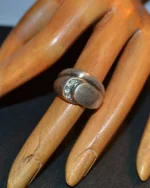 Δαχτυλίδι vintage ασημένιο μέ ζιργκόν - Image 2