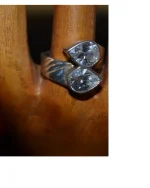 Δαχτυλίδι ασημένιο μέ ζιρκόν vintage - Image 3