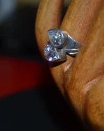 Δαχτυλίδι ασημένιο μέ ζιρκόν vintage - Image 4