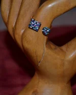 Δαχτυλίδι ασημένιο-επιχρυσωμένο μέ πολύχρωμα ζιρκόν - Image 2