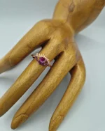 Δαχτυλίδι ασημένιο-επιχρυσωμένο μέ ζιρκόν “μάτι”