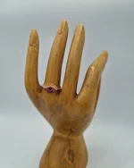 Δαχτυλίδι ασημένιο-επιχρυσωμένο μέ ζιρκόν “μάτι” - Image 2