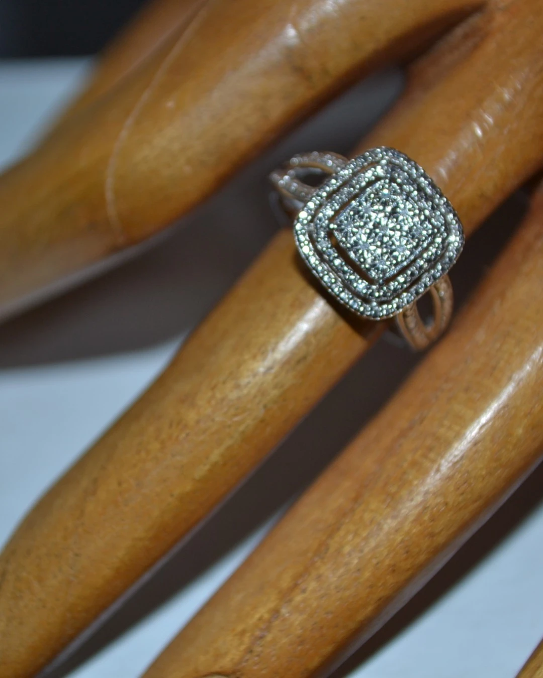 an.1690-2 Δαχτυλίδι ασημένιο μέ ζιρκόν vintage - Image 1