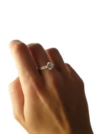 Δαχτυλίδι ασημένιο μέ ζιρκόν “μονόπετρο” - Image 3