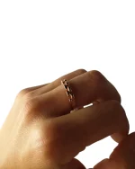 Δαχτυλίδι ασημένιο-επιχρυσωμένο - Image 3