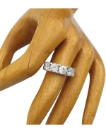 Δαχτυλίδι ασημένιο μισόβερο με ζιρκόν vintage