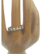 Δαχτυλίδι ασημένιο μέ ζιρκόν βέρα ολόκληρη vintage - Image 2