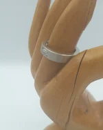 Δαχτυλίδι unisex ατσάλινο μέ κρύσταλλο - Image 4