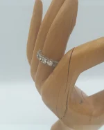 Δαχτυλίδι ασημένιο μέ ζιρκόν μισόβερο vintage - Image 3