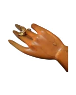 Δαχτυλίδι ασημένιο-επιχρυσωμένο χειροποίητο μέ μαργαριταράκια vintage - Image 3