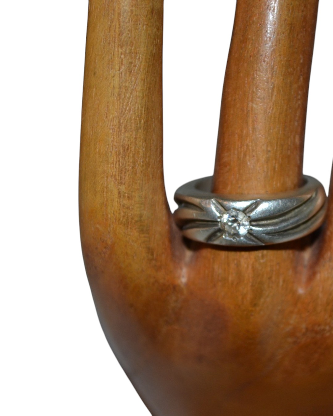 an.1004 Δαχτυλίδι ασημένιο μέ ζιρκόν vintage - Image 1