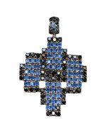 Κολιέ-μενταγιόν ασημένιο μέ ζιρκόν vintage