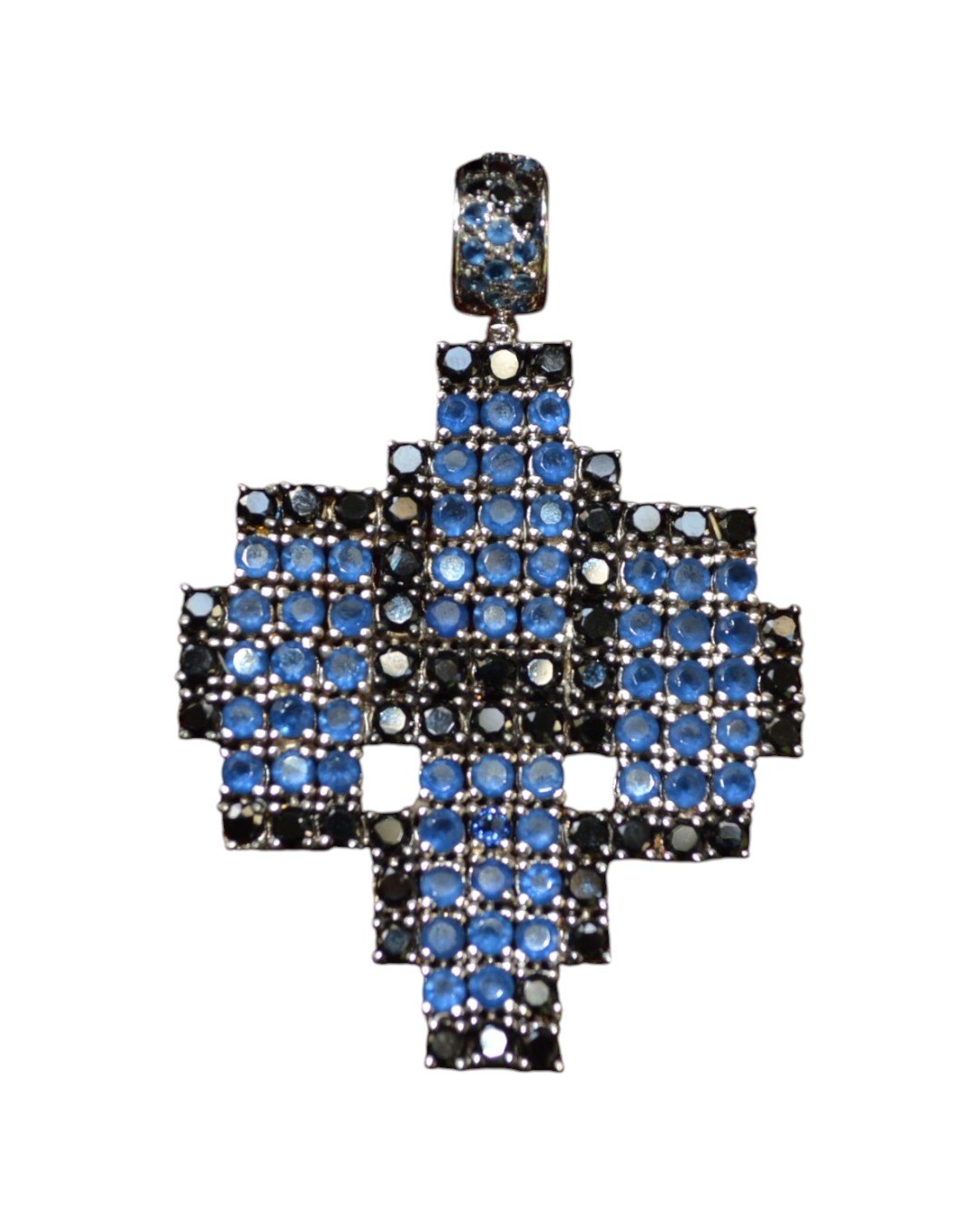 an.1116 (2) Κολιέ-μενταγιόν ασημένιο μέ ζιρκόν vintage - Image 1