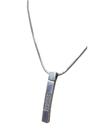 Μενταγιόν ασημένιο μέ ζιρκόν vintage