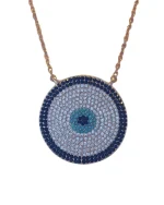 Κολιέ-μενταγιόν μέ χάνδρες και κρύσταλλα