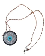 Κολιέ-μενταγιόν μέ χάνδρες και κρύσταλλα - Image 2