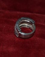 Δαχτυλίδι ασημένιο μέ ζιρκόν σέ 5 σειρές vintage - Image 4