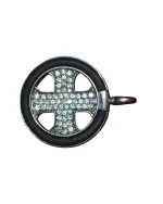 Μενταγιόν ασημένιο σταυρός μέ ζιρκόν vintage - Image 2