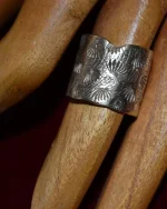 Δαχτυλίδι ασημένιο επιχρυσωμένο χειροποίητο vintage