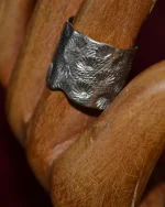 Δαχτυλίδι ασημένιο επιχρυσωμένο χειροποίητο vintage - Image 3