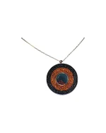 Μενταγιόν ασημένιο-επιχρυσωμένο μέ ζιρκόν - Image 2