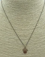 Μενταγιόν ασημένιο-επιχρυσωμένο “κορώνα” - Image 2