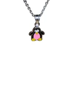 Μενταγιόν ασημένιο επισμαλτωμένο “πιγκουίνος” παιδικό