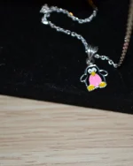 Μενταγιόν ασημένιο επισμαλτωμένο “πιγκουίνος” παιδικό - Image 2