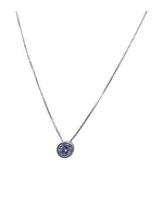 Μενταγιόν ασημένιο μονόπετρο ζιρκόν