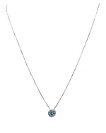 Μενταγιόν ασημένιο μονόπετρο ζιρκόν - Image 2