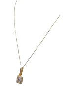 Μενταγιόν ασημένιο-επιχρυσωμένο μέ ζιρκόν - Image 2