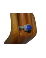 Δαχτυλίδι ασημένιο χειροποίητο μέ λάπις vintage - Image 2