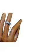 Δαχτυλίδι ασημένιο – μισόβερο – μέ ζιργκόν vintage - Image 3