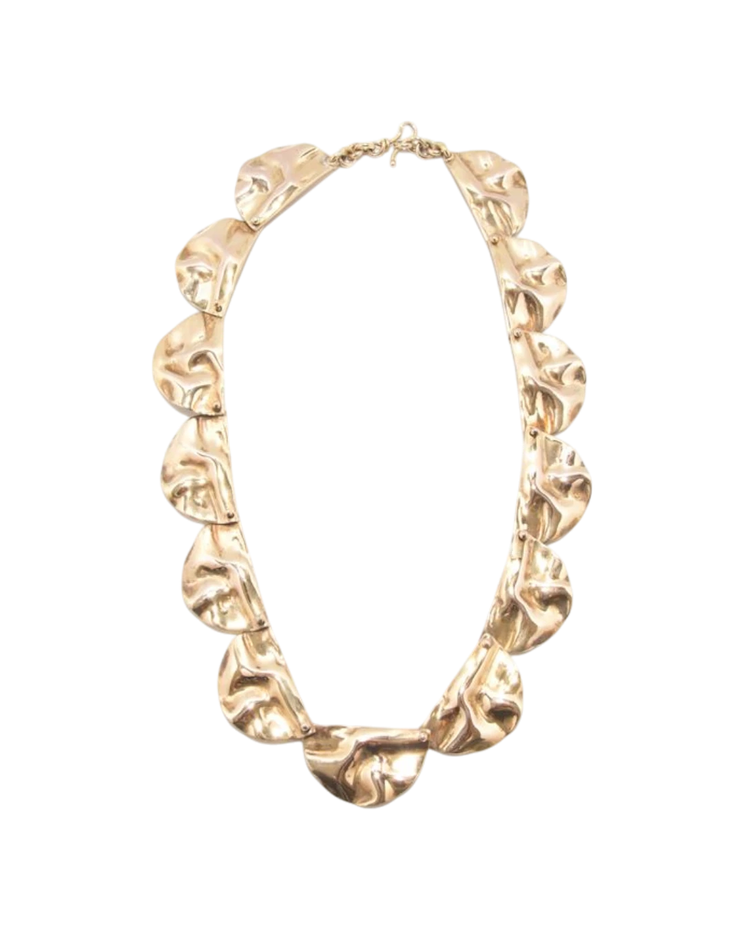 4289 Κολιέ χειροποίητο από ασήμι επιχρυσωμένο vintage - Image 1