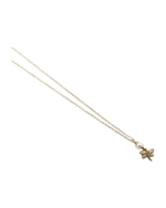 Κολιέ ασημένιο επιχρυσωμένο μέ μαργαριταράκι - Image 2