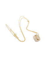 Κολιέ ασημένιο επιχρυσωμένο μέ ζιργκόν