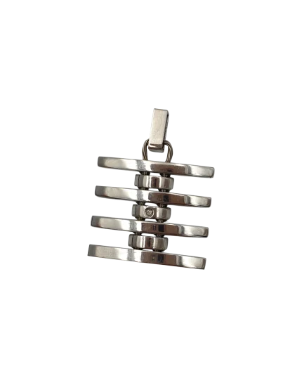 Μενταγιόν ατσάλινο COMETE gioielli με ζιρκόν