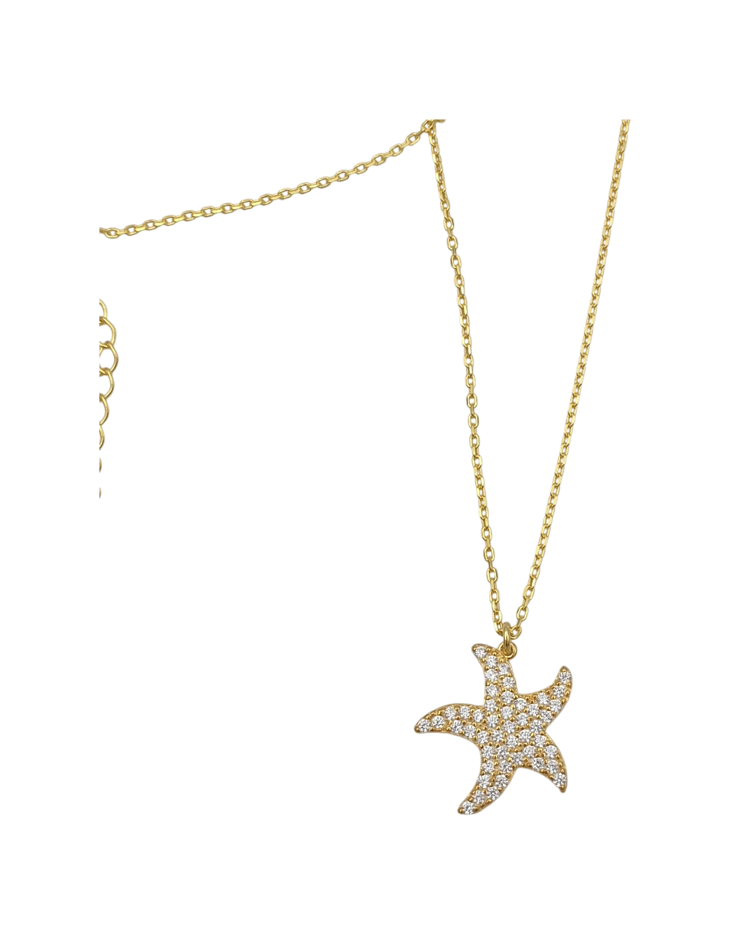 an.20134 (2) Μενταγιόν ασημένιο-επιχρυσωμένο με ζιρκόν “αστερίας” - Image 1